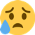 emoji decepcionado pero aliviado